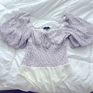 Lulus puff sleeve body suit